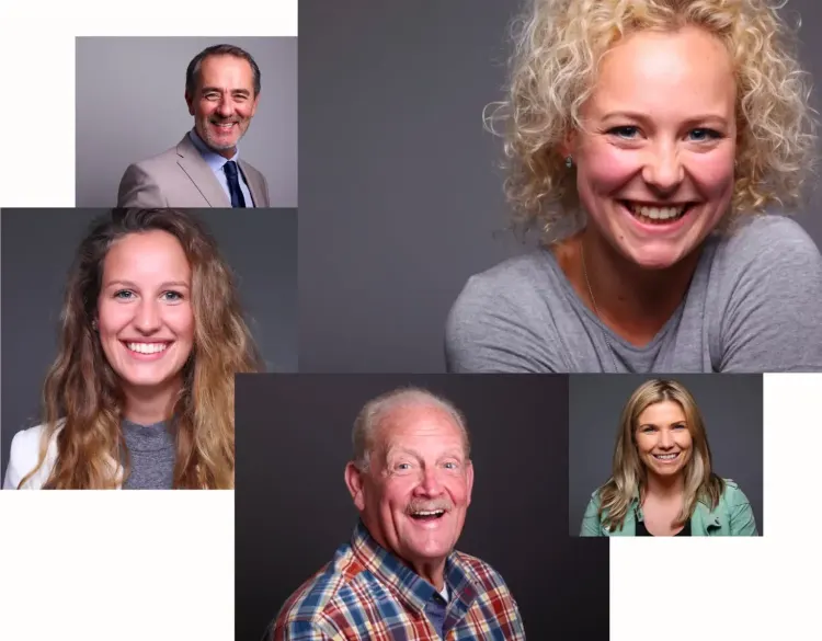 Smiling dental patients